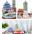 Miniatyrbillede 2 af 5: Stereoskopisk puslespil bylandskab puslespil bygningsmodel (Barcelona)