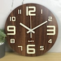 Miniatyrbild 1 av 4: 12 Tums Luminous Väggklocka Tyst Trädesign Nattlampa Rund Väggklocka för Vardagsrum och Sovrum