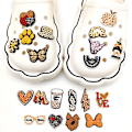 Miniatyrbillede 2 af 5: 20 stk. 3D-sandaler til pynt (leopardprint), skocharms