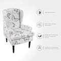 Miniatyrbild 5 av 7: Wingback-fåtöljöverdrag Stretch Spandex Wingback-fåtöljöverdrag Soffa