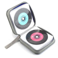 Miniatyrbilde 5 av 6: CD-etui, 40 kapasitet Hard Plastic DVD-etui Bærbar Glidelås CD-etuiholder Stor Oppbevaringsskive Lommebok Veske for Bil Hjem Reise - Grå