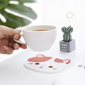 Miniatyrbillede 2 af 5: 6 søde katte silikone-glasunderlag, silikone gummimåtter, C