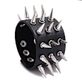 Miniatyrbillede 3 af 6: PU Læder Choker Armbånd Legering Punk Gotisk Choker Halskæde med Nitter Blandet Justerbar
