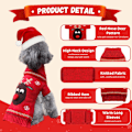 Miniatyrbillede 6 af 7: Grim Julehund Sweater Rød Juleferie Kæledyr Sweater, Rød Bla