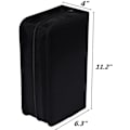 Miniatyrbillede 2 af 6: CD/DVD-etuiholder, 128 kapacitet CD VCD mediemappe, opbevaring, holder, hæfte, arrangør - sort