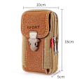 Miniatyrbilde 6 av 6: Multifunksjonell telefonveske i nylon for menn khaki horizontal
