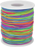 Elastisk snor, perlet snor, regnbue snor, håndværk flettet snor til