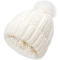 Miniatyrbild 1 av 5: Vinter Dam Knit Beanie Hat med Icke-Avtagbar Pompom Satin L