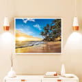 Miniatyrbild 4 av 5: 5D rund diamant full diamant stor diamant landskap strand diam