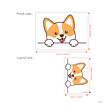 Pikkukuva 4 / 4: Corgi-tarrat, hauskat seinätarrat WC:hen, kylpyhuoneeseen, keittiöön, PV