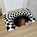 Miniatyrbild 2 av 5: Halloween dörrmatta 3D matta geometrisk illusion rektangulär clown