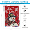 Miniatyrbild 3 av 7: Vuxen Diamantmålning Set, Jul Snögubbe Diamantkonst Set 5D