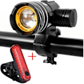 Miniatyrbillede 1 af 7: Cykel forlygte USB genopladelig lampe advarselslampe cykling Lam