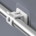 Pikkukuva 4 / 6: 8 kpl itseliimautuvaa verhotangon pidikettä verhokoukun pidikkeitä Fixi