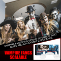 Miniatyrbillede 5 af 6: 3 stk. Halloween indtrækkelige hugtænder festlige festkugle rekvisitter Vampir