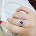 Miniatyrbillede 1 af 5: Smukke smykker Cubic Zirconia sølvbelagt ring til kvinder bryllup gave