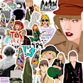 Pikkukuva 1 / 5: 150 Legendaarista laulaja Taylor Swift -graffititarraa