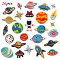 26 st broderade strykmärken, rymdplanet astronaut broderad