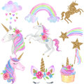 Miniatyrbilde 4 av 4: Unicorn hengende virveldekorasjoner - Unicorn festdekorasjoner -