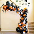 Pikkukuva 1 / 5: Halloween-ilmapallokaarikoristepaketti, oranssi ja musta Halloween-ilmapallo