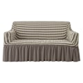 Miniatyrbillede 1 af 5: Nemt monteret sofaovertræk Universal Høj Stræk Holdbar Møbelbeskytter med Skørt (To-farvet), 2-4 Sæder 140-185cm
