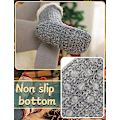 Miniatyrbild 3 av 6: Dam Fuzzy Tofflor Strumpor Fluffy Mysig Stuga Vinter Varma Fleece P