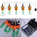 Miniatyrbilde 2 av 5: Halloween-dekorasjon LED-lys blinkende lys stjerneformet spøkelse fes