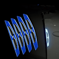 Miniatyrbillede 1 af 5: 4 stk. 3D Super Sølv Reflekterende Stickers Sort Ægte Carbon Fiber