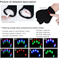 Miniatyrbillede 4 af 5: LED-lysende handsker/farverige, LED Rave-belysning blinkende/multi Co