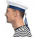Miniatyrbillede 4 af 4: 2 stk. sømandshat til voksne, hvid, one size