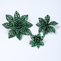 Miniatyrbillede 1 af 3: 24 stk. Jule Poinsettia Glitter Juletræ Ornament C