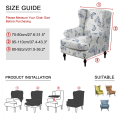 Miniatyrbild 6 av 7: Wingback-fåtöljöverdrag Stretch Spandex Wingback-fåtöljöverdrag Soffa