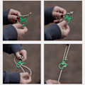 Miniatyrbilde 3 av 5: 10PCS Teltstrammer 1 Hull Guy Rope Strammere Aluminiumlegering Ca