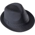Pikkukuva 1 / 6: Pieni retro englantilainen hattu, raidallinen jazz-hattu.