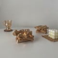 Miniatyrbilde 2 av 5: Retro Lysestake Drivved Log Lysestake Europeisk Pastora