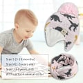 Miniatyrbilde 3 av 7: Vinterlue for babygutter og jenter, varm strikkelue med hette og skjerf C