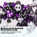 Pikkukuva 4 / 5: 143 kpl Halloween musta violetti ilmapallokaari Garland Kit Pum