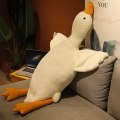 Miniatyrbillede 1 af 5: Simuleret plysdyr stor hvid gås dukke lang bånd pude C