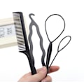 Miniatyrbild 1 av 5: 4 st franska flätor Topsy Tail Clip Styling Stick DIY Bun Maker