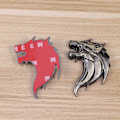 Miniatyrbilde 3 av 5: 2 stk 3D metall ulvehode bilklistremerke og emblem refleks B