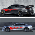 Miniatyrbillede 3 af 5: 2 stk. 103'' Universal Flame Graphics Bil Auto Karosseri Side Sticker Red