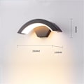 Pikkukuva 1 / 4: Vedenpitävä metallinen LED-ulkoseinävalaisin ilman sensoria IP65 18W