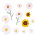 Miniatyrbillede 1 af 6: 12 stk. broderede stof patches stryge-på sy-på patch blomst P