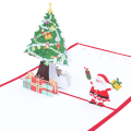 Miniatyrbillede 4 af 5: 5 julekort i tre dimensioner 3D juletræ t