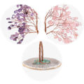 Miniatyrbild 3 av 3: Handgjord Kristallpengaträd med Agatbas, Livets Träd Feng Shui Bonsai Heminredning för Kärlek, Lycka och Välstånd, Ametist & Rosakvarts