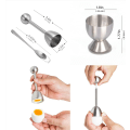 Miniatyrbilde 4 av 5: 5-delt eggknusersett - Inkluderer 2 eggkopper, 2 skjeer og 1 eggdeler