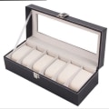Miniatyrbilde 1 av 5: PU-skinn klokkeorganisator, 6 rom