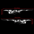 Miniatyrbillede 2 af 5: 2 stk. 103'' Universal Flame Graphics Bil Auto Karosseri Side Sticker White