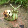 Miniatyrbillede 1 af 5: 1-pakke Skelet Snegl Kranie Skulptur Gotisk Have Hjem Indretning R