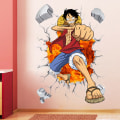 Miniatyrbild 1 av 2: 3D One Piece Luffy självhäftande väggdekaler pojkrum graff